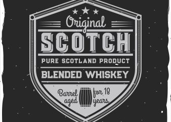 Scotch label graphic t-shirt design