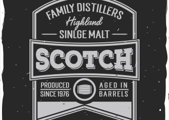 Scotch label t shirt design for sale