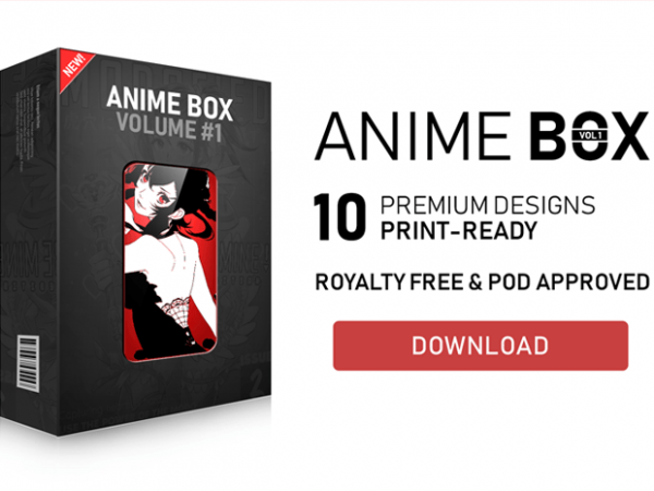 Anime box #1 t-shirt design bundle