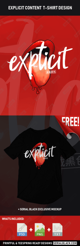 ✦ ＥＸＰＬＩＣＩＴ ＣＯＮＴＥＮＴ ✦ Sexy Lips Tongue T-Shirt Design t shirt designs for sale