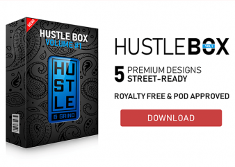 Hustle box #1 t-shirt design bundle