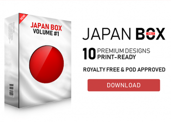 Japan Box #1 T-Shirt Design Bundle