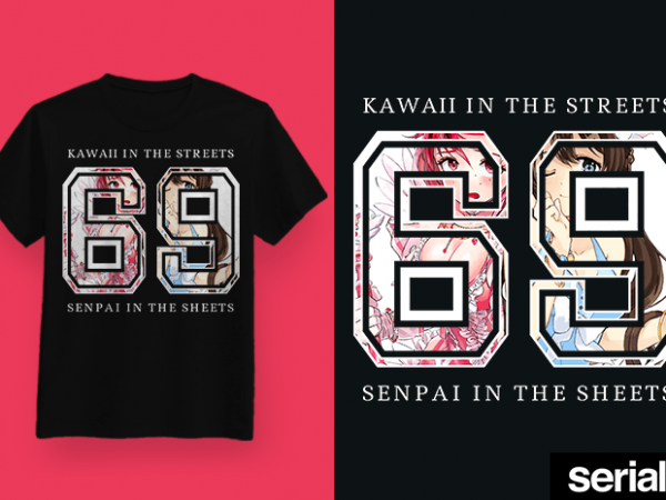 ◍ ᴋᴀᴡᴀɪɪ ꜱᴛʀᴇᴇᴛꜱ ◍ anime streetwear graphic t-shirt design