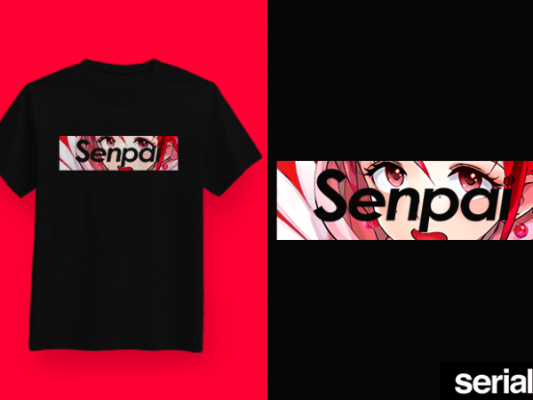 ◍ ꜱᴇɴᴘᴀɪ ꜱᴜᴘʀᴇᴍᴇ ᴛᴡᴏ​ ◍ japanese anime streetwear graphic t-shirt design