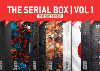 The serial box #1 t shirt design bundle