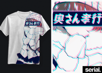◍ ᴠᴀᴘᴏʀ ᴄᴜᴛɪᴇ ᴏɴᴇ ◍ Anime Girl Waifu Graphic T-Shirt Design