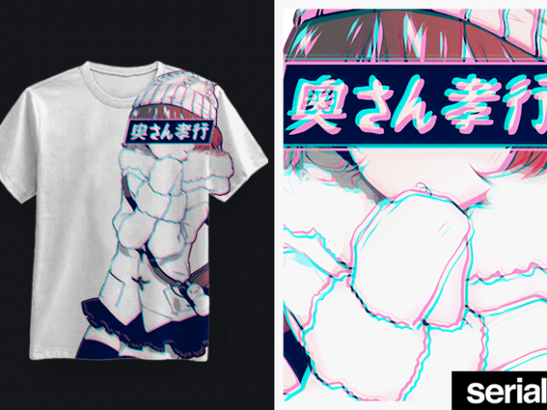 ◍ ᴠᴀᴘᴏʀ ᴄᴜᴛɪᴇ ᴏɴᴇ ◍ anime girl waifu graphic t-shirt design