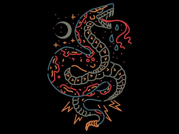 Snake tshirt design