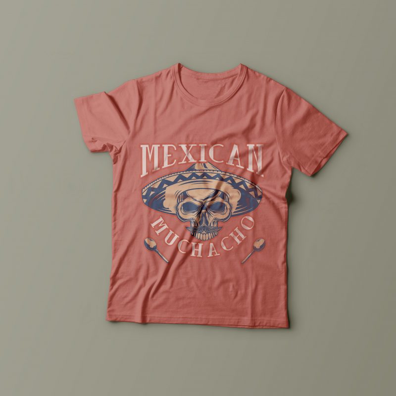 Sombrero skull T-shirt design tshirt factory