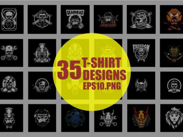 35 t-shirt bundle and poster designs