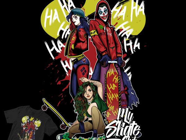 Joker skateboard club dc film buy t shirt design artwork