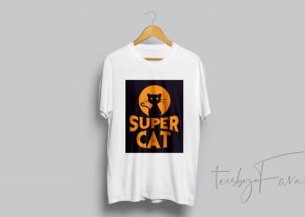 New Super Cat T Shirt Design