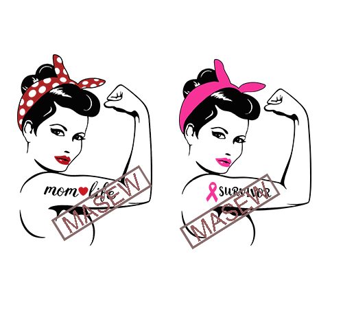 Rosie the riveter svg, rosie svg, rosie cricut, breast cancer svg, cancer svg, pink ribbon svg, riveter svg, feminist svg, survivor svg, mom life eps t shirt design online