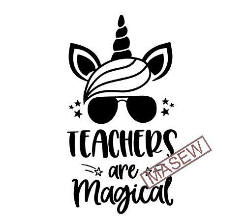 Unicorn teacher svg, , teacher shirt svg, teachers are magical, funny teacher gift svg, back to school svg dxf eps png digital download tshirt design vector