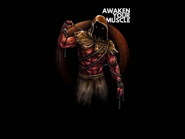 Awaken your muscle buy t shirt design artwork