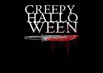 Creepy Halloween t shirt design png