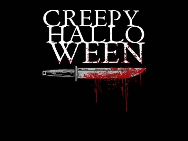 Creepy halloween t shirt design png