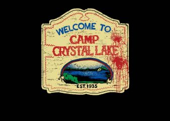 Crystal Lake Sign t shirt design for purchase