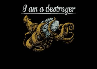 Destroyer print ready t shirt design