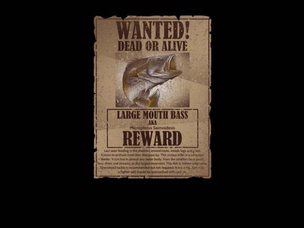 Wanted dead or alive t-shirt design for commercial use