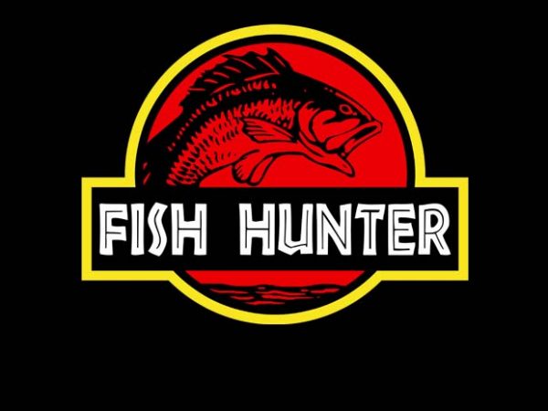 Fish hunters commercial use t-shirt design