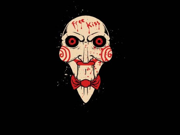 Saw billy free kiss t shirt design for sale