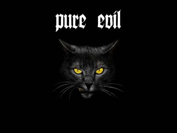 Pure evil t-shirt design png