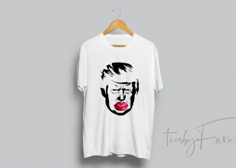 Pack of 3 Trump Faces t shirt design template