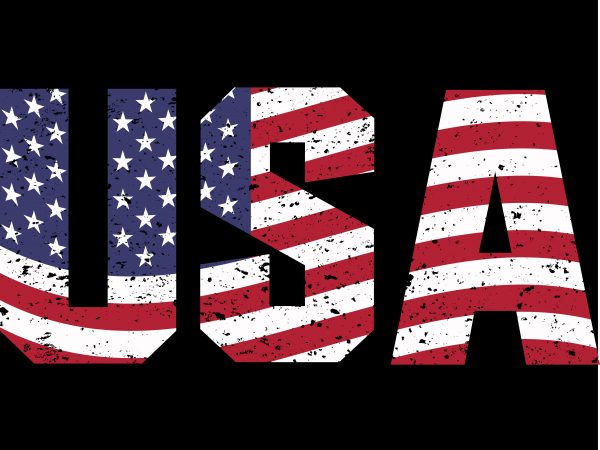 American independent tshirt design vector