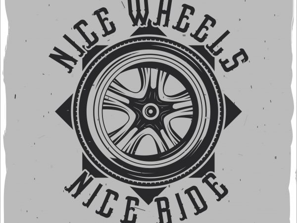 Motorcycle’s wheel print ready shirt design