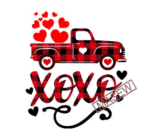 Valentines buffalo, truck svg, valentines truck svg, xoxo svg, valentines day svg, love eps svg png dxf digital download graphic t-shirt design