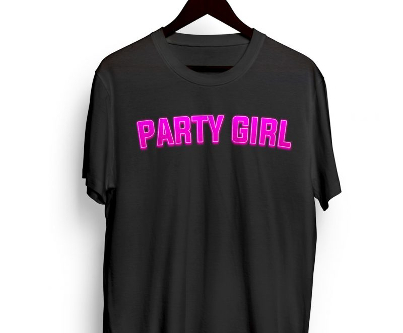 Party Girl design for t shirt t-shirt design for commercial use
