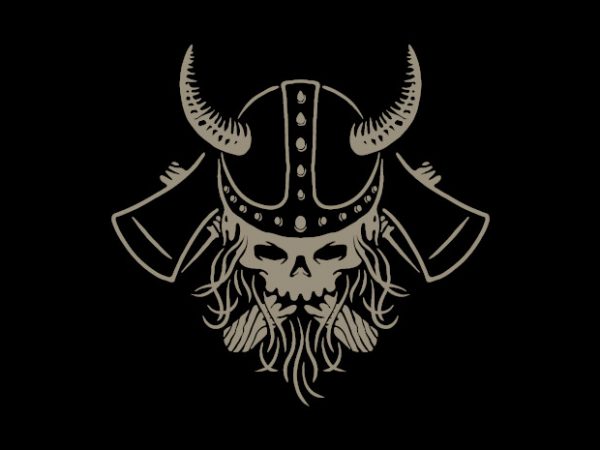 Viking print ready t shirt design