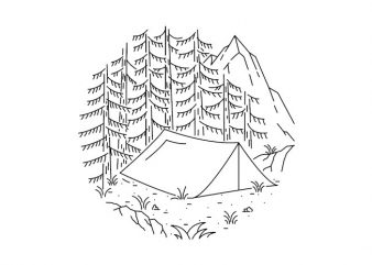 Camping ready made tshirt design