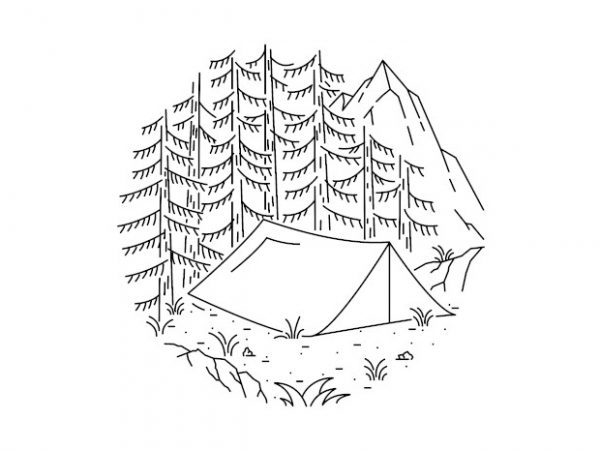 Camping ready made tshirt design