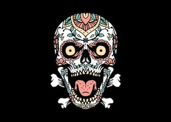 Mexican Skull design for t shirt