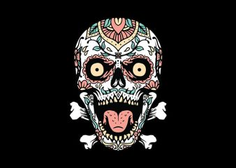 Mexican Skull design for t shirt