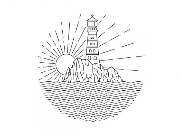 Light house ready made tshirt design