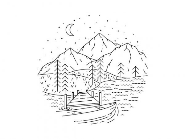 Lake t shirt design for sale