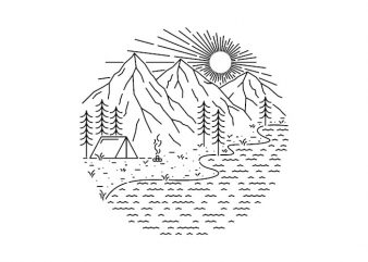 Beautiful Place for Camping t shirt design for purchase