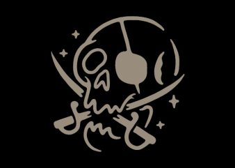 Skull and Sword t shirt design for download