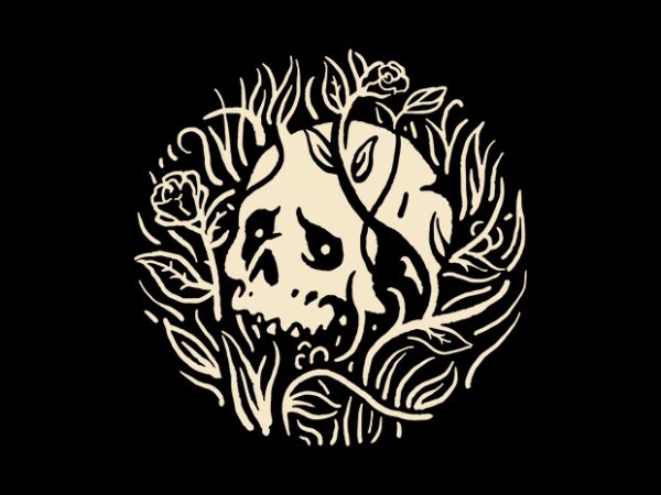 Skull plant buy t shirt design artwork
