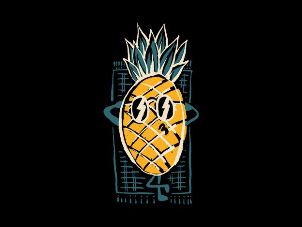 Pineapple sunbathe design for t shirt