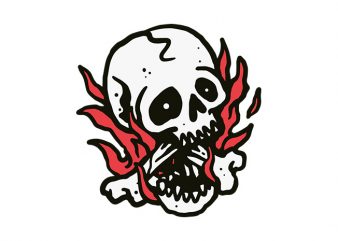 Skull Fire ready made tshirt design