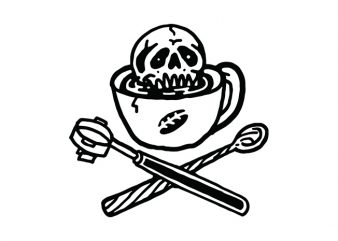 Death Before Decaf t-shirt design for commercial use