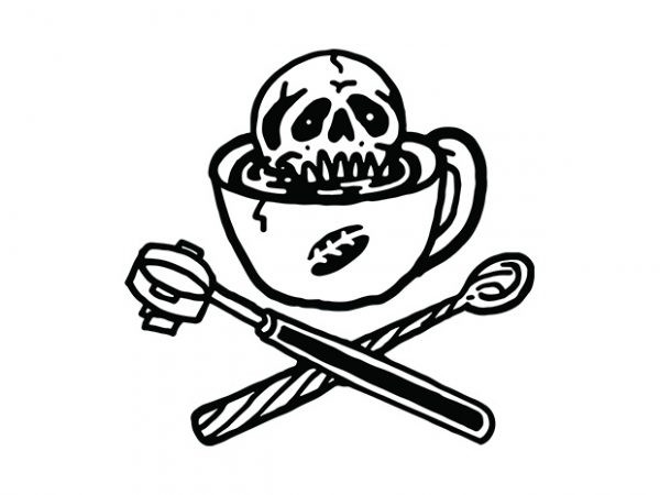 Death before decaf t-shirt design for commercial use