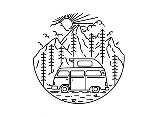 Van and nature t shirt design for sale