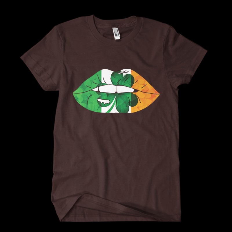 irish flag kiss shirt design png