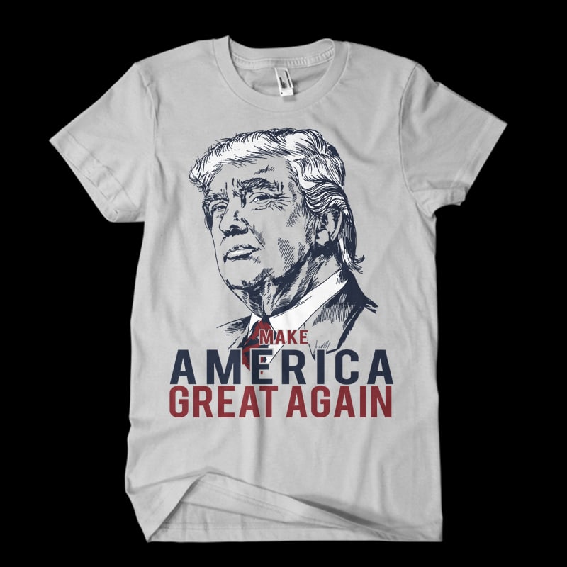 Make America Great Again Trump graphic t-shirt design