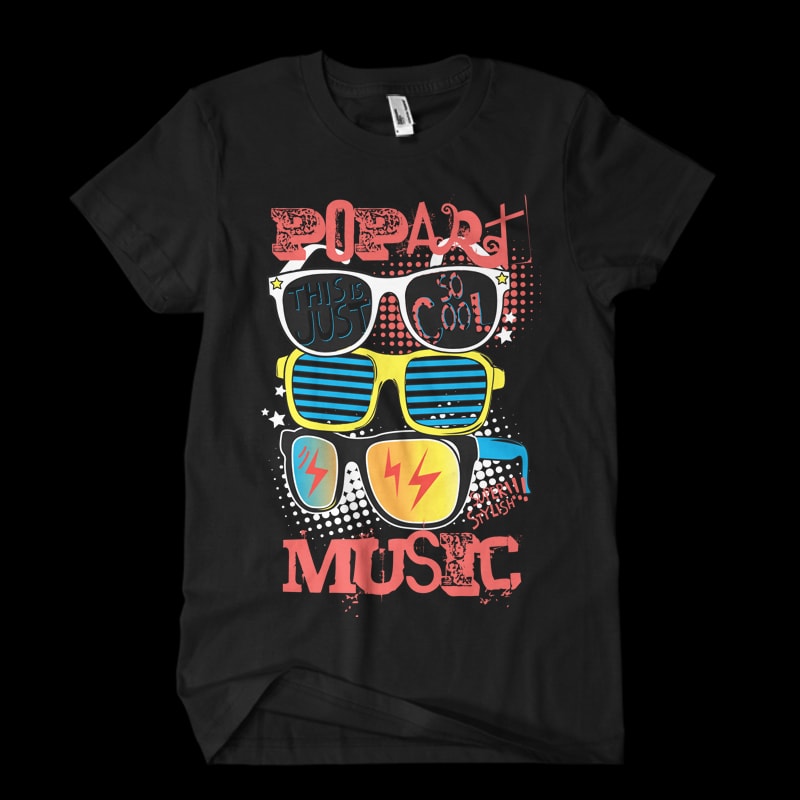 pop art music shirt design png